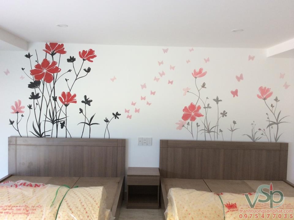 Vẽ tranh tường phòng ngủ đẹp nhất giá rẻ  Vẽ tranh tường phòng ngủ đẹp