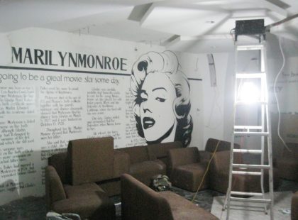 Vẽ tranh quán nước